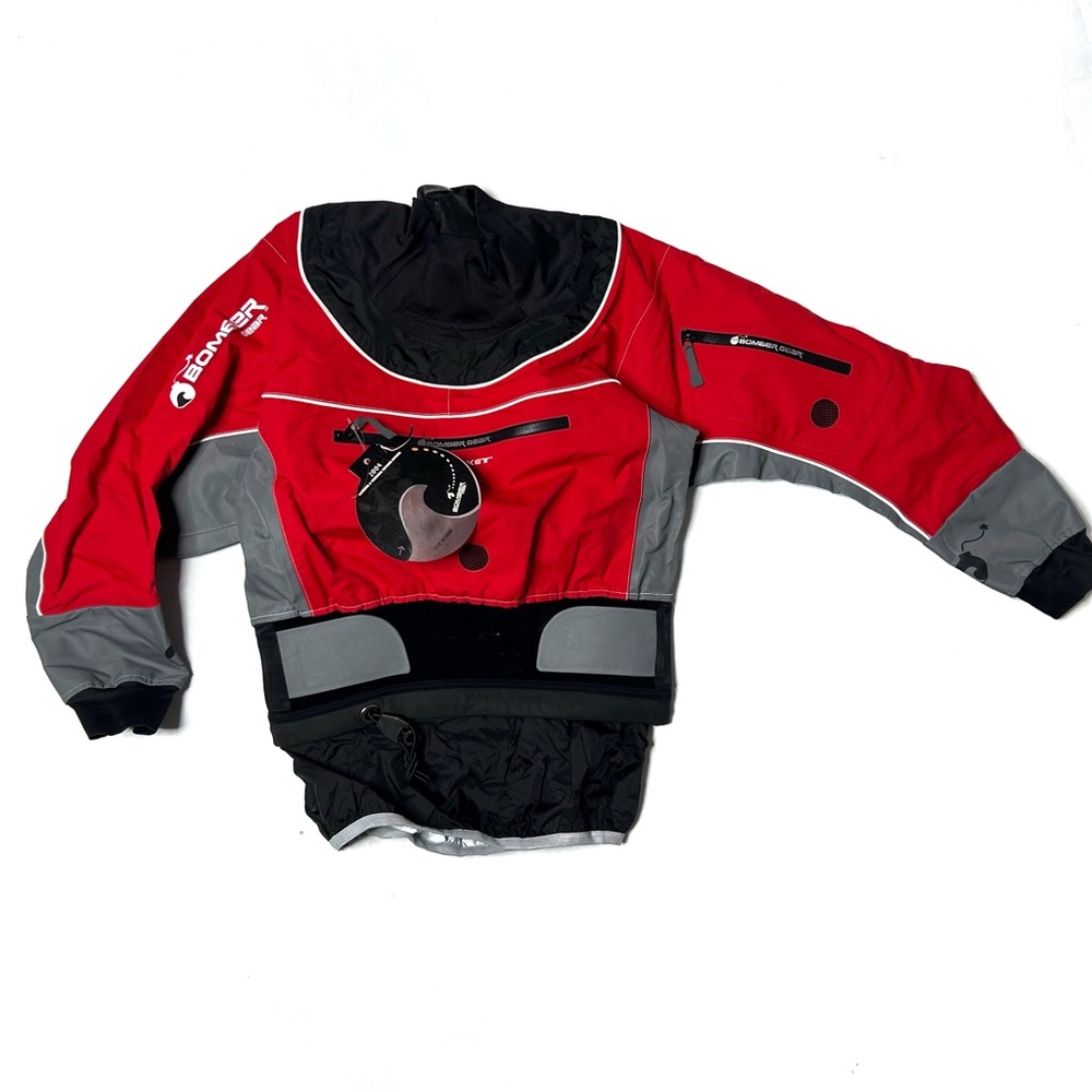 NWT Bomber Gear Kayak Paddling Jacket Adult Small Red Black Waterproof 5300 New